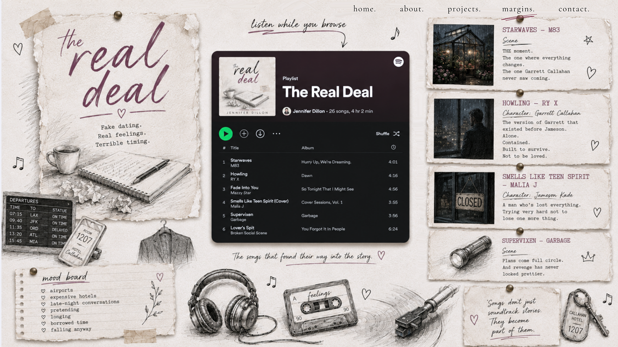 The Real Deal Soundtrack page design